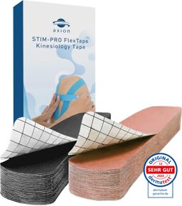axion® Precut Kinesiologie Tape schwarz - beige - Kinesiotape