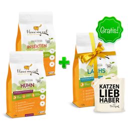 Sparset mit Getreidefreies Katzentrockenfutter