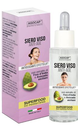 Gesichtsserum Superfood – Anti-Falten & Feuchtigkeitskomplex mit Avocado, Goji & Kaktusfeige Pflege