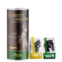 St. Hippolyt WES for Horses - Protein Booster 0,75 kg & Lobs Belohnungswürfel 2 x 1 kg geschenkt