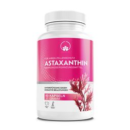 Saint Nutrition®  Astaxanthin Kapseln 12mg | Hochdosiert & Vegan | Zellenschutz mit Algen Pulver