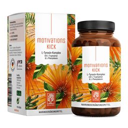 L-Tyrosin Komplex 500mg L-Tryptophan 90 vegane Kapseln L-Phenylalanin Motivationskick NATURTREU®