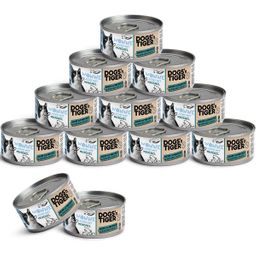 Dogs’n Tiger Adult Premium Katzenfutter Wonne, Nassfutter, Getreidefrei, Lachs & Muscheln
