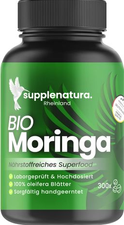 supplenatura - Moringa BIO - hochdosiert 3.000mg - Moringa oliferia Presslinge