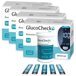 GlucoCheck XL Blutzuckerteststreifen, 200 Stück