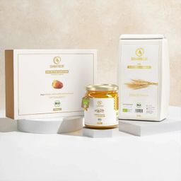 SUNNAFRUCHT® Premium BIO Talbina Set mit Gerste, Honig und Datteln