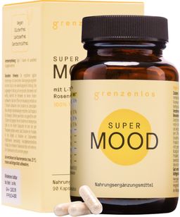 8-in-1 Ashwagandha Kapseln + Maca, Rosenwurz (Rhodiola rosea), L-Tryptophan - SUPER MOOD grenzenlos®