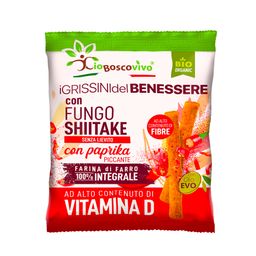 IoBoscoVivo Bio-Grissini scharfe Paprika & Shiitake, hefefrei, nur mit Vollkorndinkel & Olivenöl