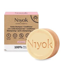 Niyok 2 in 1 festes Shampoo + Conditioner - Soft blossom Bio