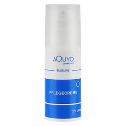 Blueline Pflegecreme 2% Urea Creme für trockene Haut im Gesicht, Lippen, Körper, Arme und Füße