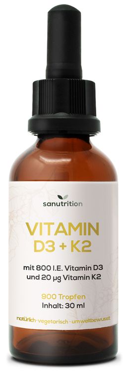 Sanutrition® - Vitamin D3 + K2 Tropfen