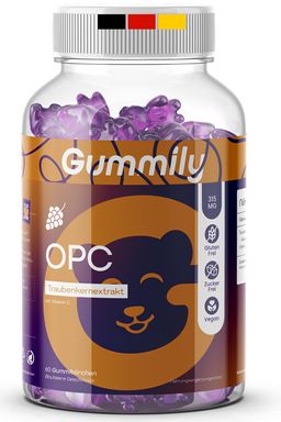 Gummily® OPC Traubenkernextrakt - hochdosiert (300 mg reines OPC) - Vitamin C - Laborgeprüft