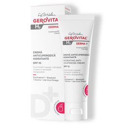 Gerovital H3 Derma+ Feuchtigkeitscreme gegen Rötungen mit SPF 10, 50 ml