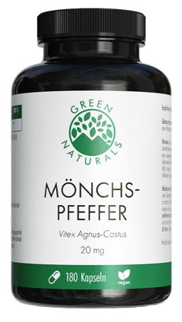 GREEN NATURALS® Mönchspfeffer – 20 mg Vitex Agnus-Castus – Frauenkraut – vegan