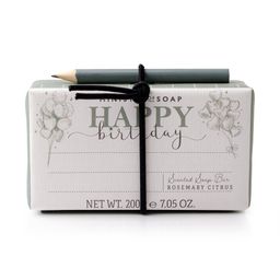 Somerset Toiletry - Ministry of Soap - Gift Note & Pencil Soaps - Happy Birthday - Rosemary Citrus