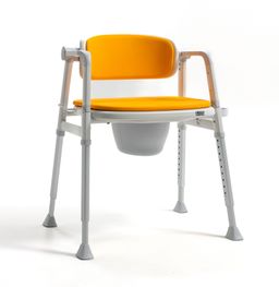 Lösch Reha Versa Toilettenstuhl & Sitzkommode ORANGE – höhenverstellbar, bis 136 kg