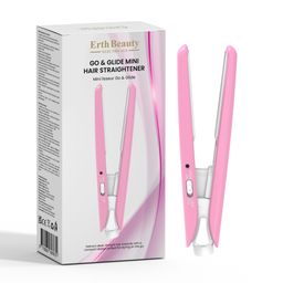 ErthSkin London Go & Glide Mini Haarglätteiser Rosa
