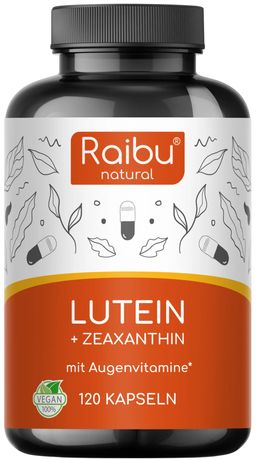 Lutein Zeaxanthin 50 mg + 12,5 mg Augenkomplex mit Vitamin A & B2 - RAIBU