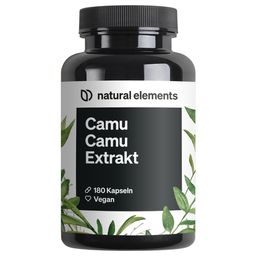 natural elements Camu Camu Extrakt Kapseln – Vitamin C – 180 Kapseln – 500mg Camu-Camu Extrakt