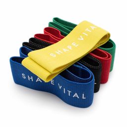 SHAPEVITAL Fitnessbänder Loops aus Textil | 5 Stärkegrade | hautfreundlich & elastisch