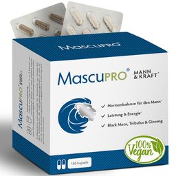 MascuPRO Mann & Kraft | Testosteron Balance & Energie | schwarzes Maca & Tribulus