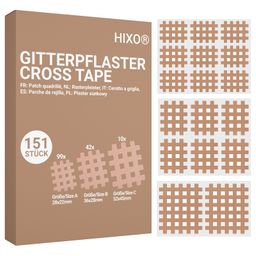 HIXO Gitterpflaster (5 Varianten) Gittertape Crosstape Mückenpflaster Akupunktur Pflaster Mix