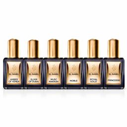 El Nabil - Set mit 6 Parfümextrakten – Princess / Royal Gold / Noble / Makkah / Elixir of Dubai / A