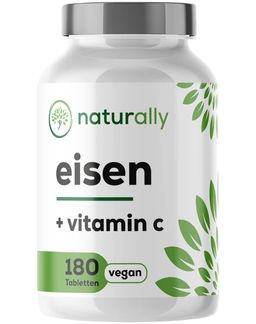 naturally Eisen und Vitamin C | 20 mg Eisentabletten mit 40 mg Vitamin C