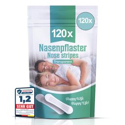 Perfekt-Schlafen24 - 120x Transparente Antischnarch Nasenpflaster