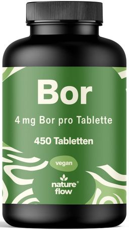 Bor Tabletten - 450 Tabletten - 4 mg hochdosiert aus Borax - Nature Flow®
