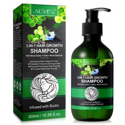 ALIVER 3-in-1 Rizinusöl Amlaöl Schwarzkümmelöl Haarshampoo
