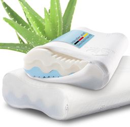 ELONEO 2x Nackenstützkissen individueller Härtegrad, 4-fache Höhenanpassung, 3D-Abstandsgewebe