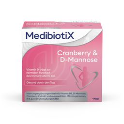 MedibiotiX Cranberry & D-Mannose - für Blase, Abwehrkräfte & Vaginalflora mit Milchsäurebakterien