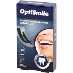 OptiSmile Aktivkohle Zahnaufhellungsstreifen - sichtbar weißere Zähne