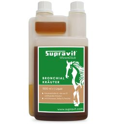 Supravit Bronchialkräuter Pferd 1000ml | flüssige Kräutermischung für Pferde mit 14 Kräutern