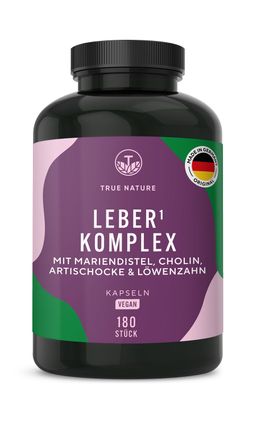 TRUE NATURE® Leber Komplex Kapseln - Mit Mariendistel, Cholin, Artischocke & Löwenzahn