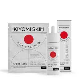 Kiyomi Skin Glow Starter Routine Set – Feuchtigkeit mit Niacinamide Serum & Tuchmaske