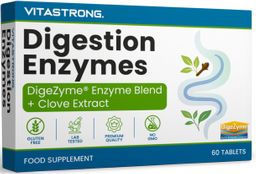 Vitastrong Verdauun-gsenzyme - 60 Kapseln, Umfassende Verdauungsunterstützung