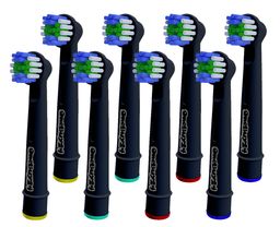 OneBuy24 - Aufsteckbürsten schwarz kompatibel mit vielen Oral-B elektrischen Zahnbürsten