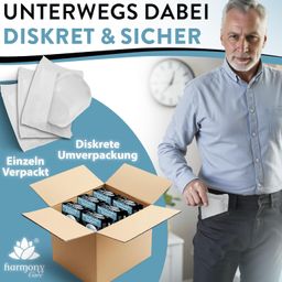 Harmony Care® Inkontinenzeinlagen für Männer - diskrete Einlagen bei Blasenschwäche für Herren