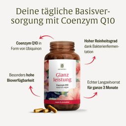 Coenzym 200mg Q10 90 vegane Kapseln hochdosiert Haut Haare Gelenke Glanzleistung NATURTREU®