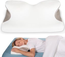 ELONEO Nackenstützkissen, 32x13x60cm, umlaufendes 3D-Klimaband für optimale Ent- und Belüftung