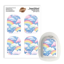 Diasticker® Omnipod Stickerset "Rainbow Clouds"