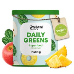 Yes Vegan® Daily Greens Superfood Pulver (300 Gramm) mit Vitaminen, Mineralstoffen & Ballaststoffen