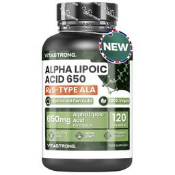 Vitastrong Alpha-Liponsäure 650 - 120 Kapseln, Fortschrittlicher antioxidativer Schutz