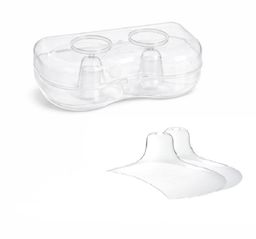 Stillhütchen Silikon 2er Set mit Box, BPA frei, weich, wiederverwendbar & hautfreundlich