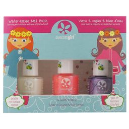 Suncoat Girl Kit 3 Abziehbarer Nagellack auf Wasserbasis + 1 Blatt Aufkleber (Farbe : Rosa)