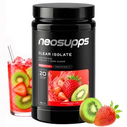 Neosupps Clear Whey Isolat Protein Pulver Strawberry Kiwi, 500g, zuckerfrei, Abnehmen, Muskelaufbau