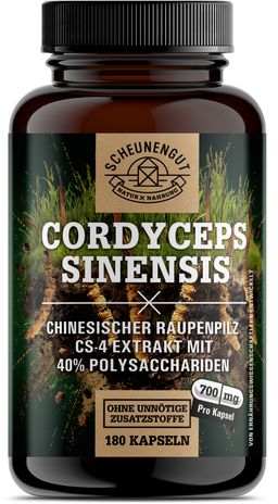 Scheunengut® Cordyceps Sinensis CS-4 Extrakt | 10:1 Raupenpilz Extrakt mit 40% Polysaccharide