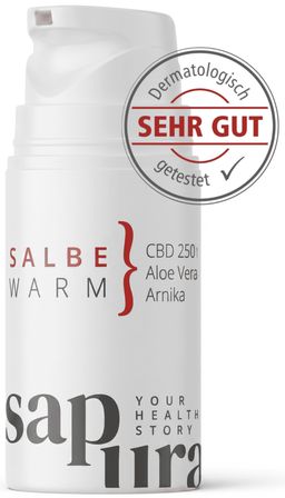 Cannabis CBD Gel 250mg | Wärmende CBD Salbe extra stark | sapura health